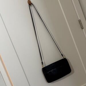 Vintage Black Leather Evening Purse